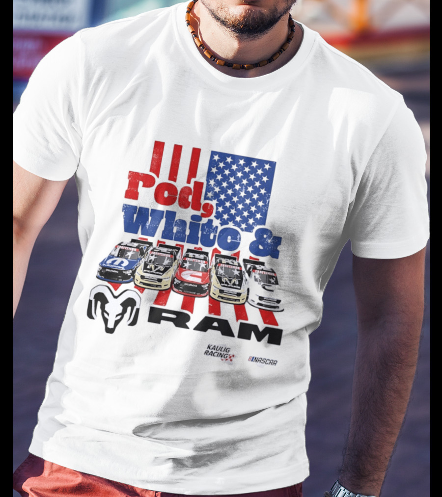 Red White RAM NASCAR Kaulig Racing Mopar Craftsman T-Shirt