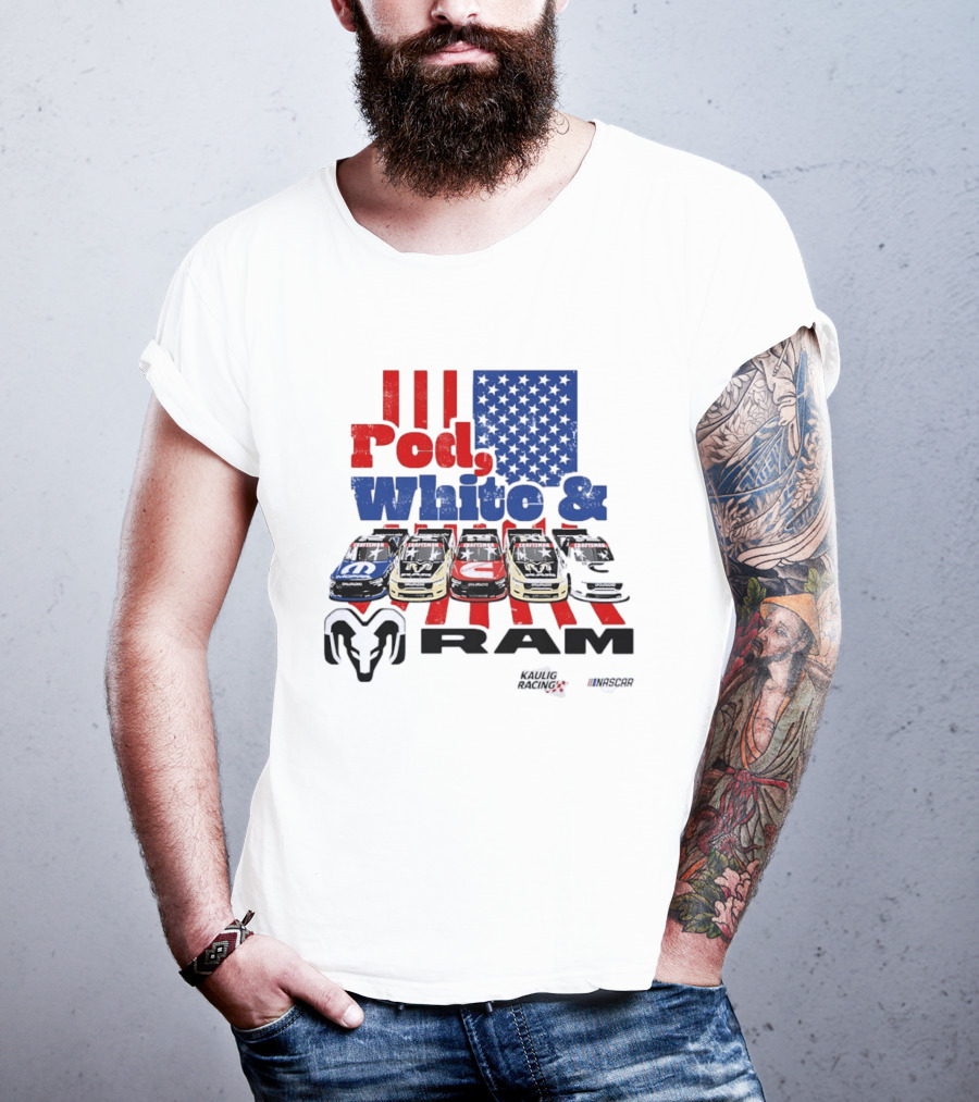 Red White RAM NASCAR Kaulig Racing Mopar Craftsman T-Shirt