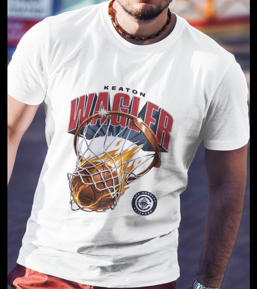 Keaton Wagler Los Angeles Clippers Basketball Net Dunk T-Shirt