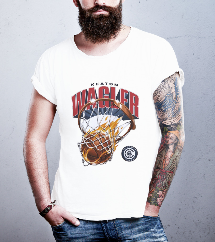 Keaton Wagler Los Angeles Clippers Basketball Net Dunk T-Shirt