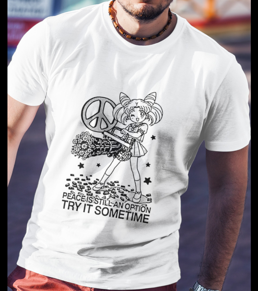 Sailor Moon Peace Sign Option Try It Sometime Anime Manga T-Shirt