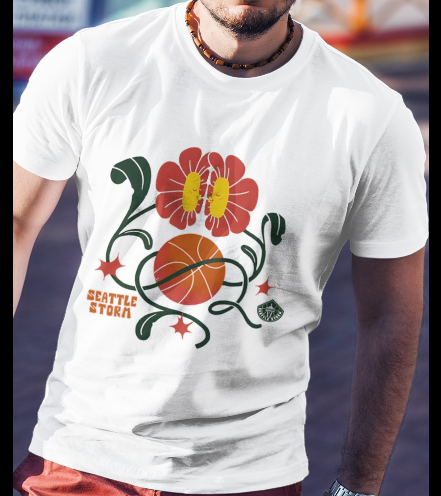 Seattle Storm WNBA Basketball Flower T-Shirt