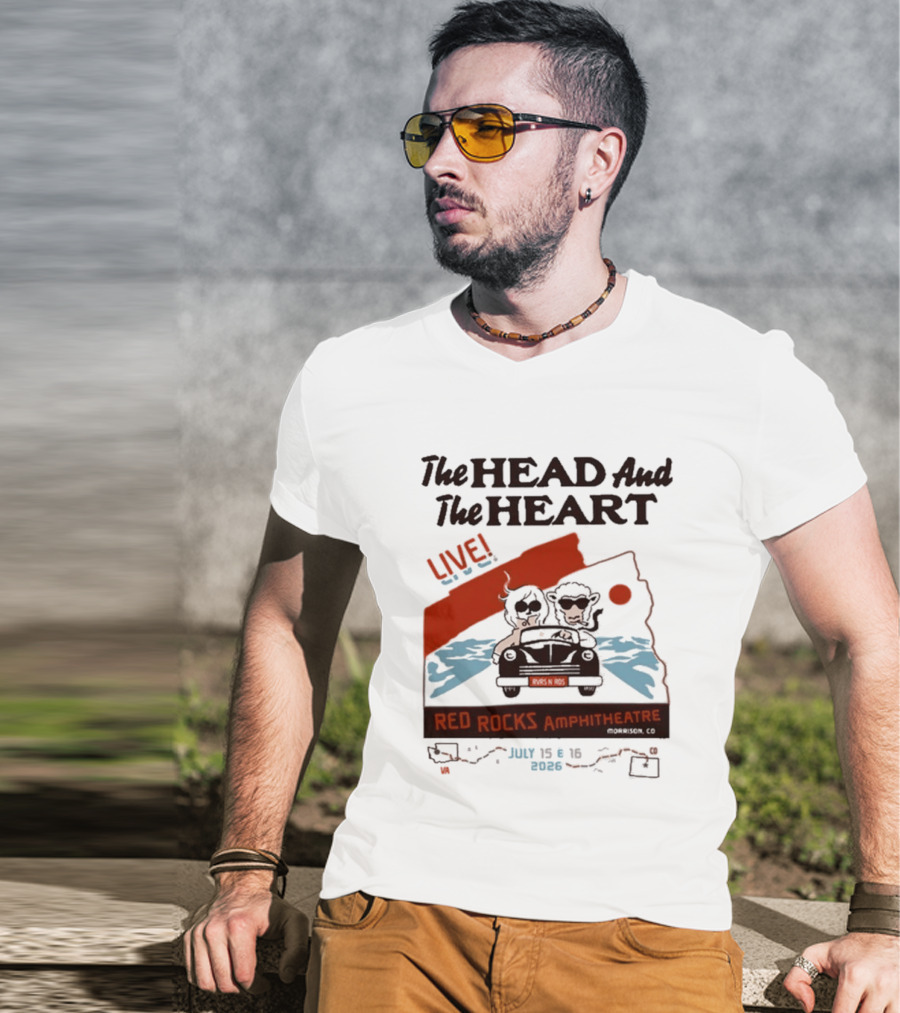 The Head And The Heart Live Red Rocks Amphitheatre July 15 16 2026 T-Shirt