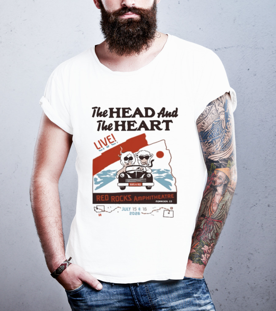 The Head And The Heart Live Red Rocks Amphitheatre July 15 16 2026 T-Shirt