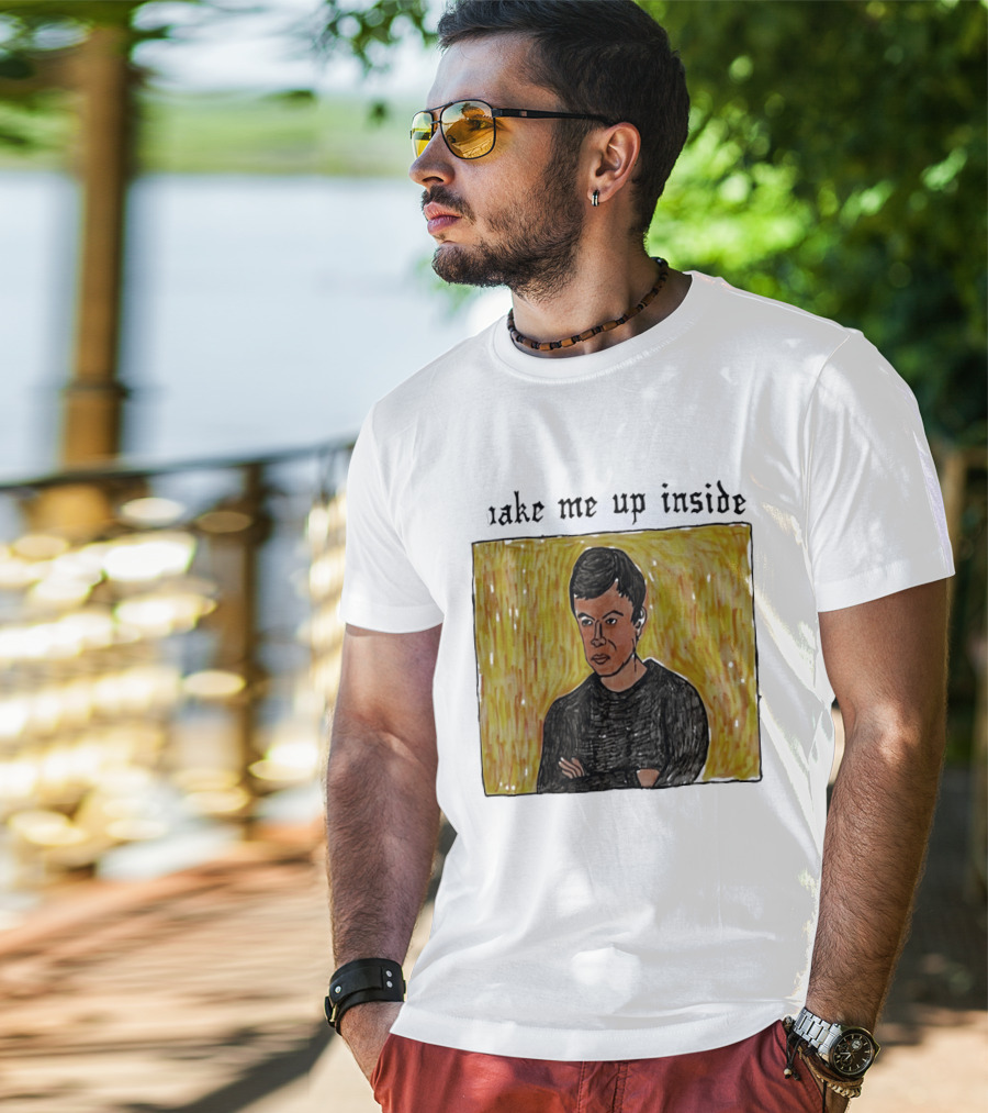 The Rehearsal 2 Wake Me Up Inside Meme Illustration With Contemplative Character On Yellow T-Shirt