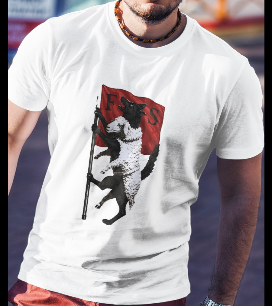 Wolf In Sheep's Clothing F S Flag Metaphor Hidden Predators Symbolism T-Shirt