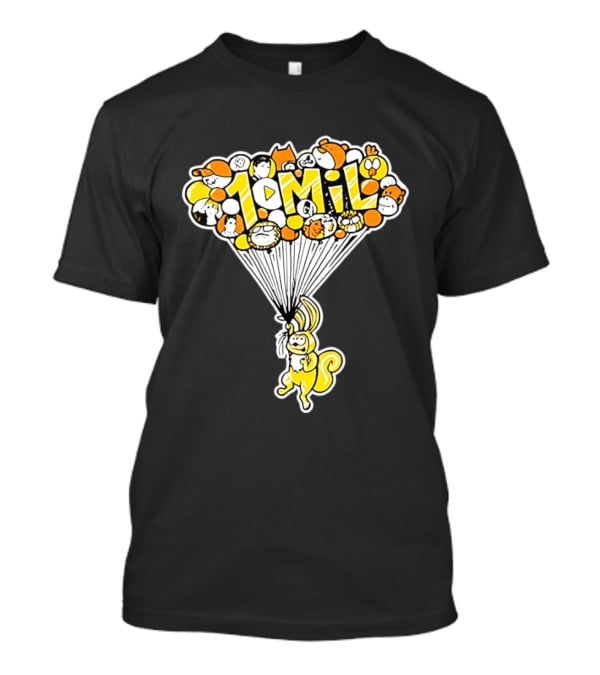 10 Mil Squirrel Cartoon Balloon Animals T-Shirt