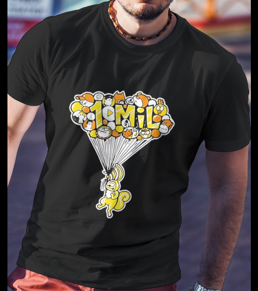 10 Mil Squirrel Cartoon Balloon Animals T-Shirt