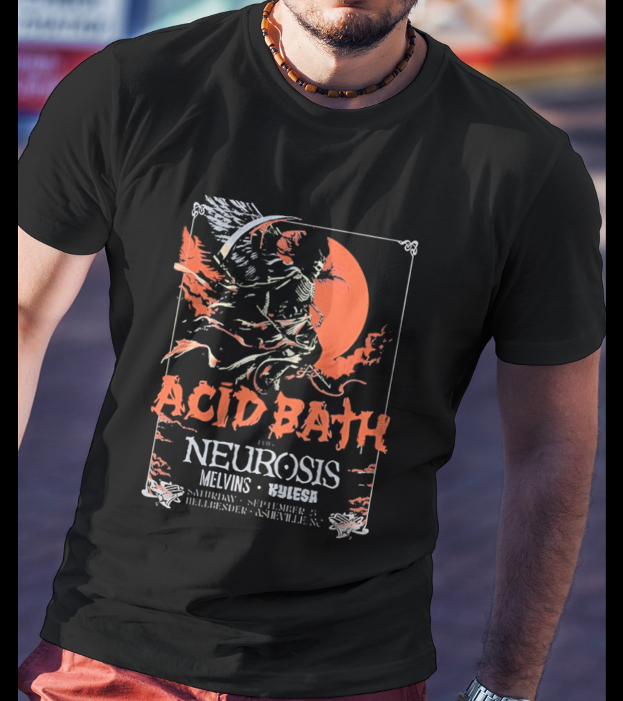 Acid Bath Neurosis Melvins Kylesa Asheville Concert T-Shirt