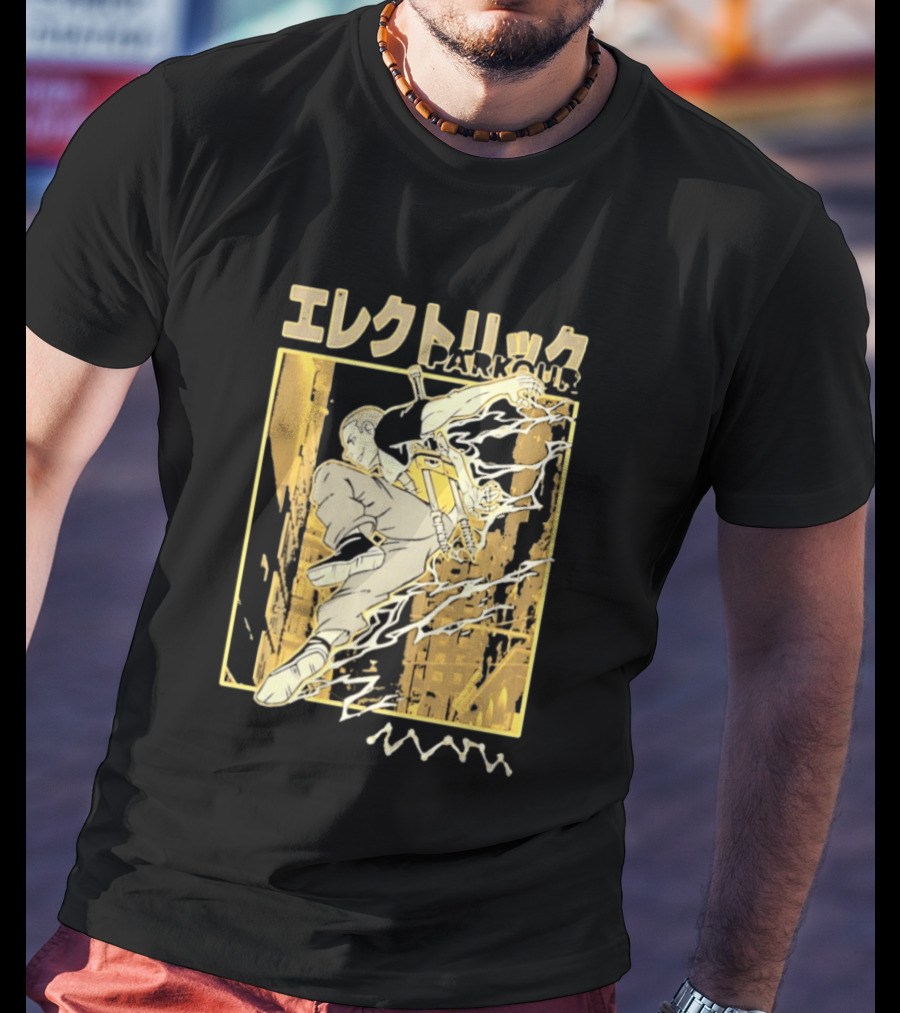 Electric Parkour Anime Manga Streetwear T-Shirt