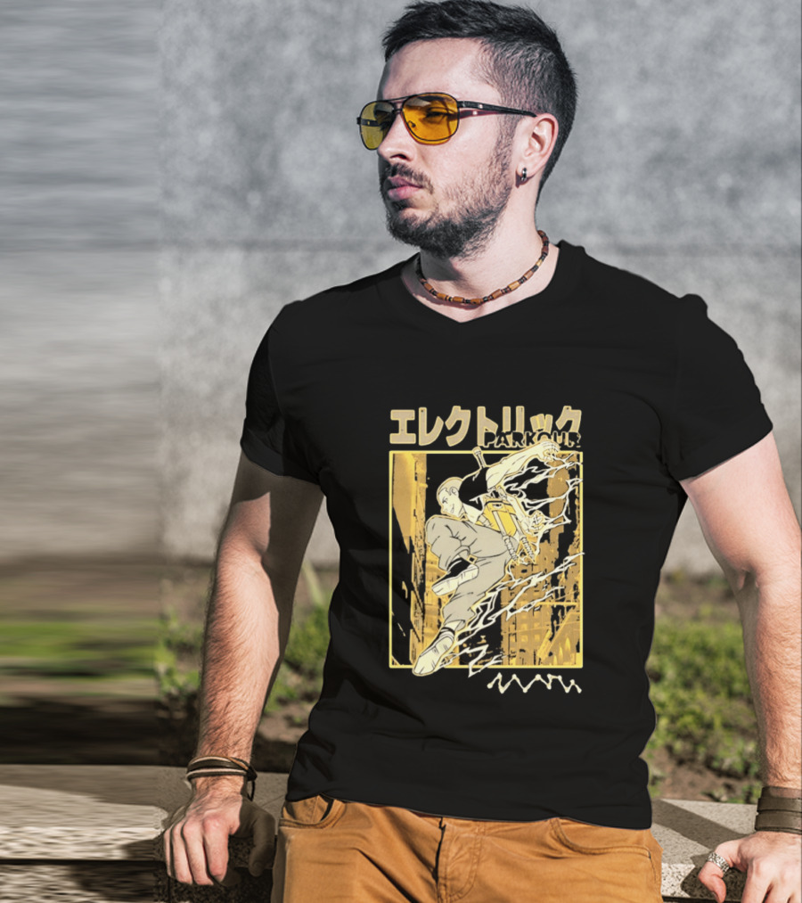 Electric Parkour Anime Manga Streetwear T-Shirt
