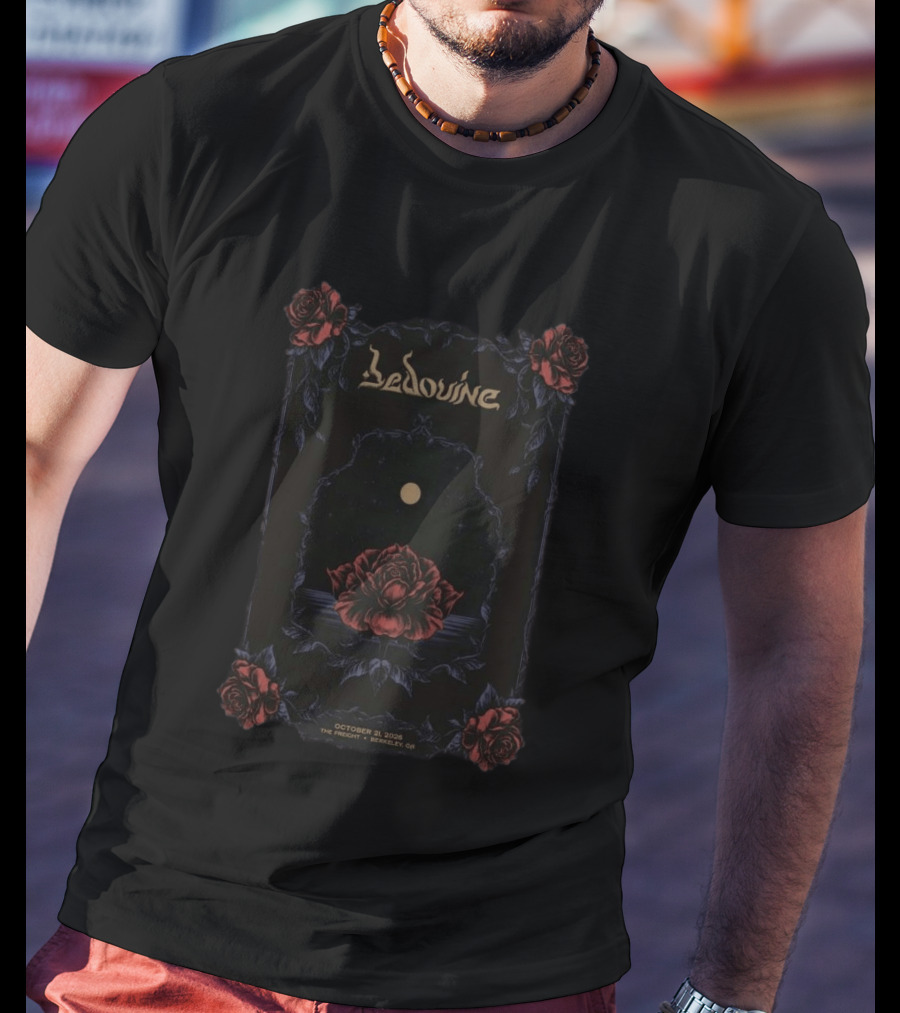 BEDOUINE October 21 2026 The Freight Berkeley CA Roses And Moonlit Night T-Shirt