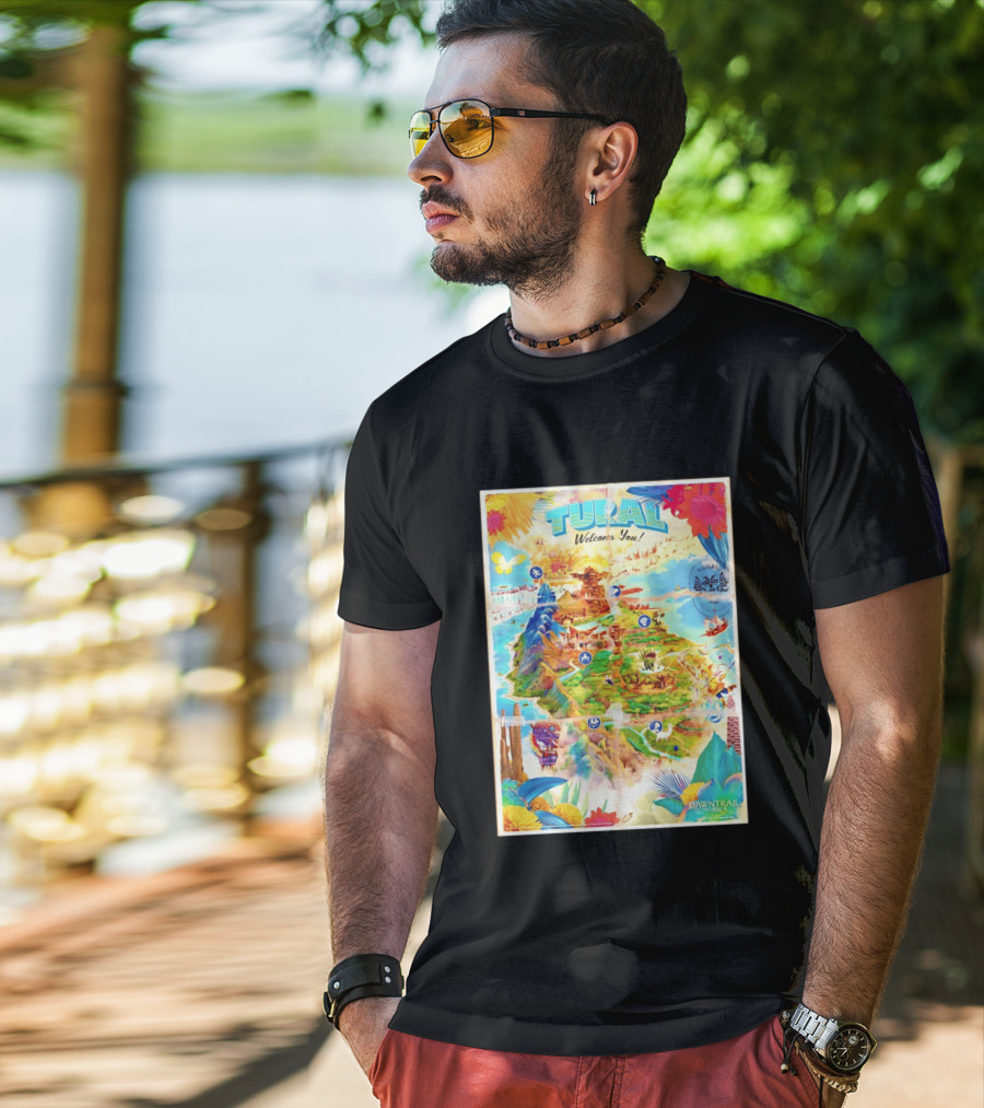 Tural Welcomes You Map Final Fantasy XIV Dawntrail T-Shirt