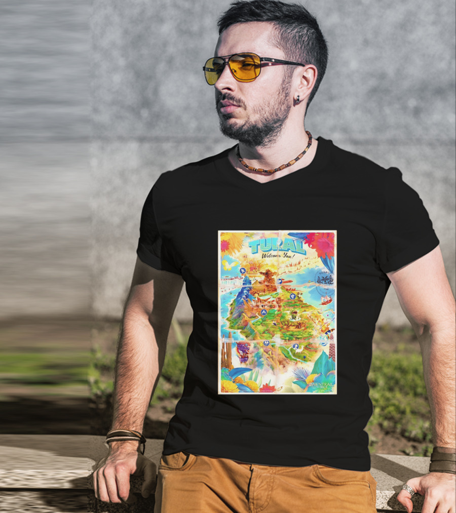 Tural Welcomes You Map Final Fantasy XIV Dawntrail T-Shirt