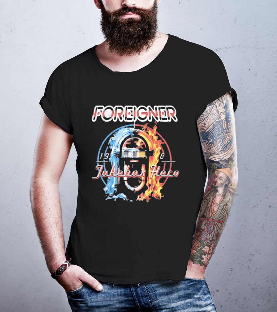 Foreigner Jukebox Hero 1981 Fire And Ice T-Shirt