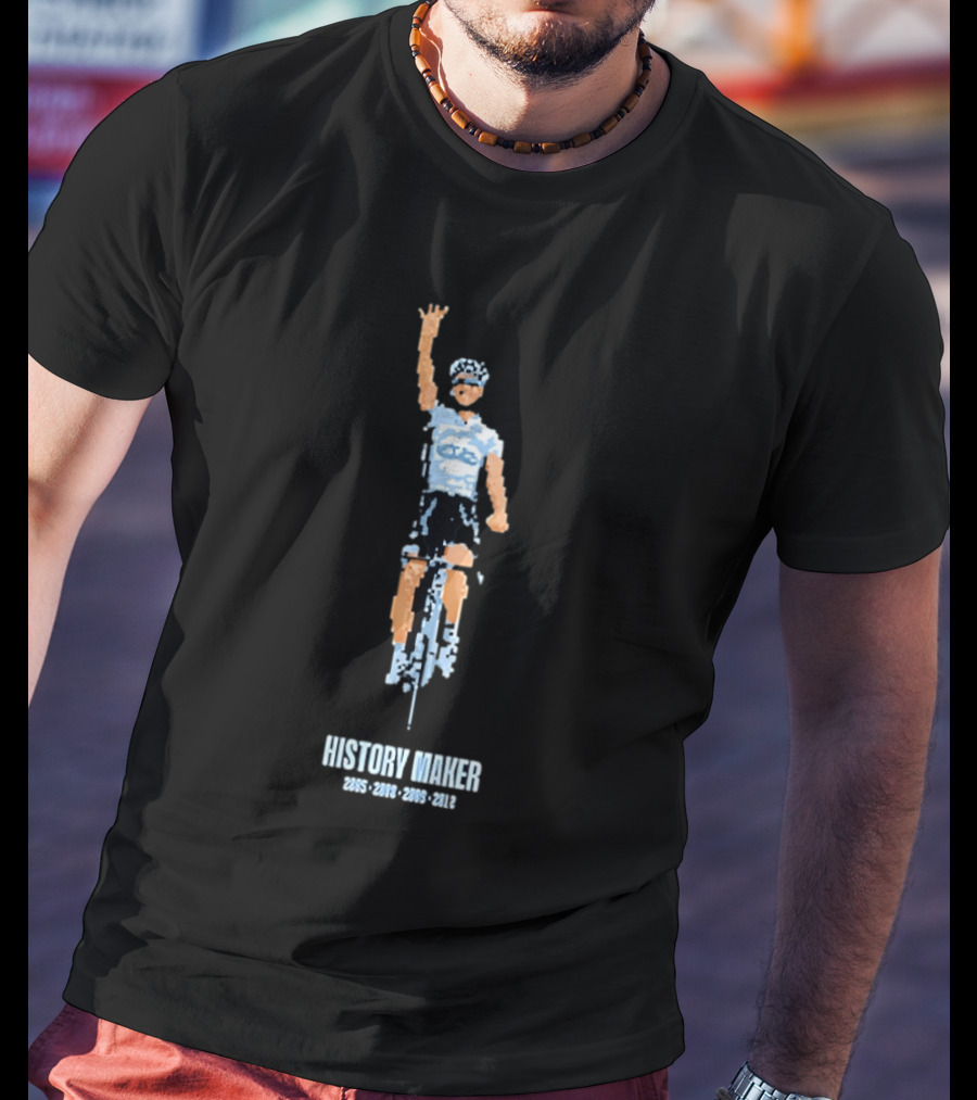 History Maker Alberto Contador Cycling Champion 2005 2008 2009 2012 T-Shirt