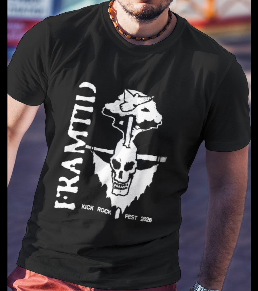 I Kramii Kick Rock Fest 2026 Skull With Peace Sign Tree T-Shirt