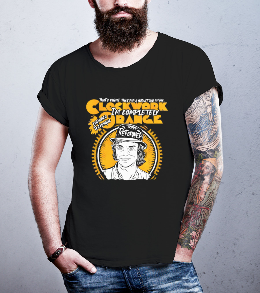 Work Orange Ludovico Technique Alex DeLarge Reformed Iconic Film T-Shirt