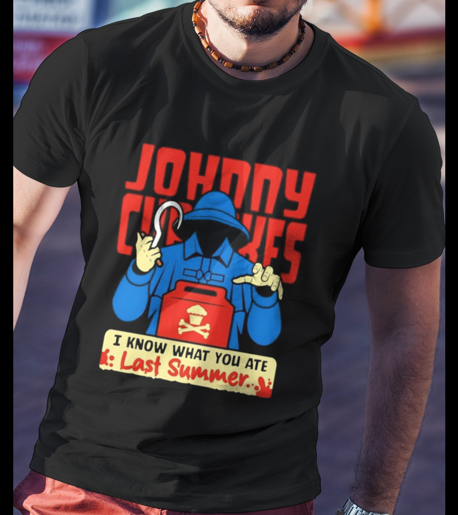 Johnny Cupcakes I Know What You Ate Last Summer Fisherman Cupcake Crossbones T-Shirt