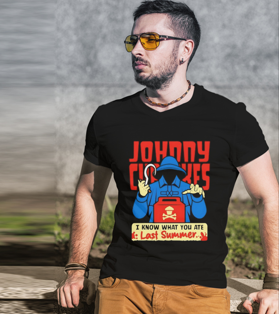 Johnny Cupcakes I Know What You Ate Last Summer Fisherman Cupcake Crossbones T-Shirt