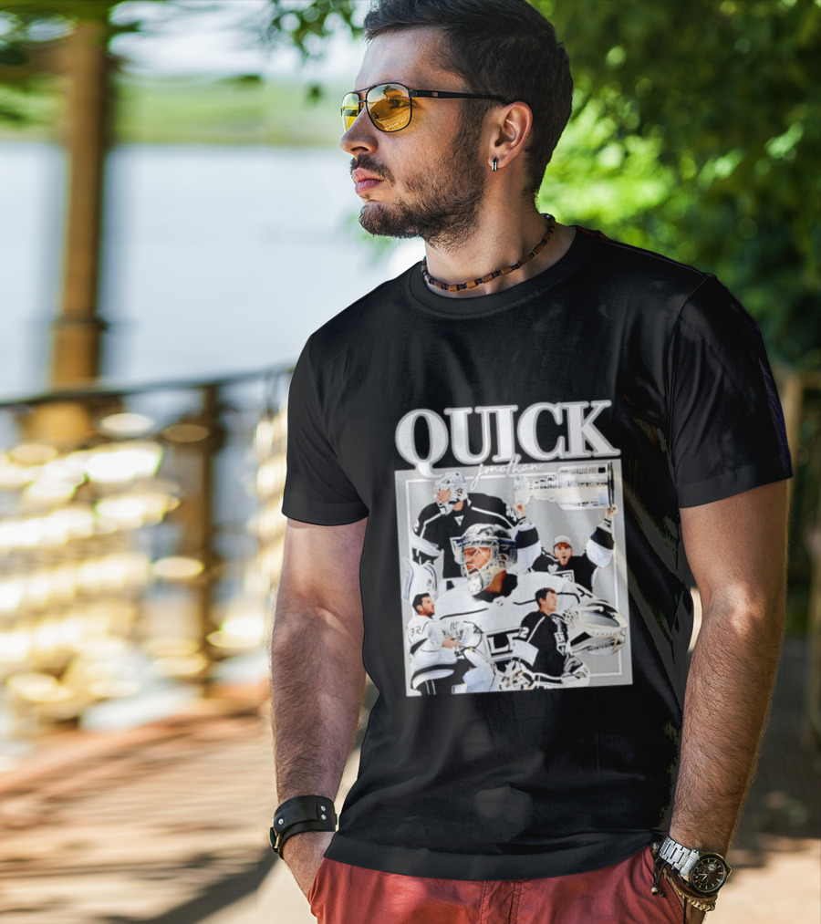 Quick Jonathan Los Angeles Kings Stanley Cup Victory Montage T-Shirt
