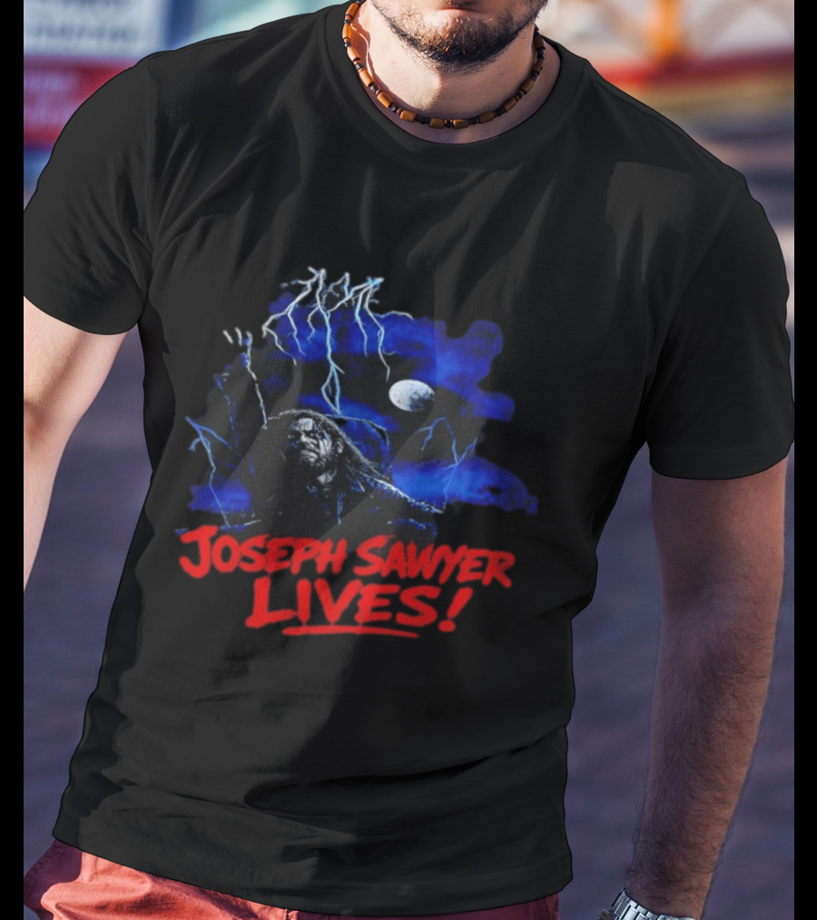 Joseph Sawyer Lives Zombie Resurrection With Lightning And Moon T-Shirt