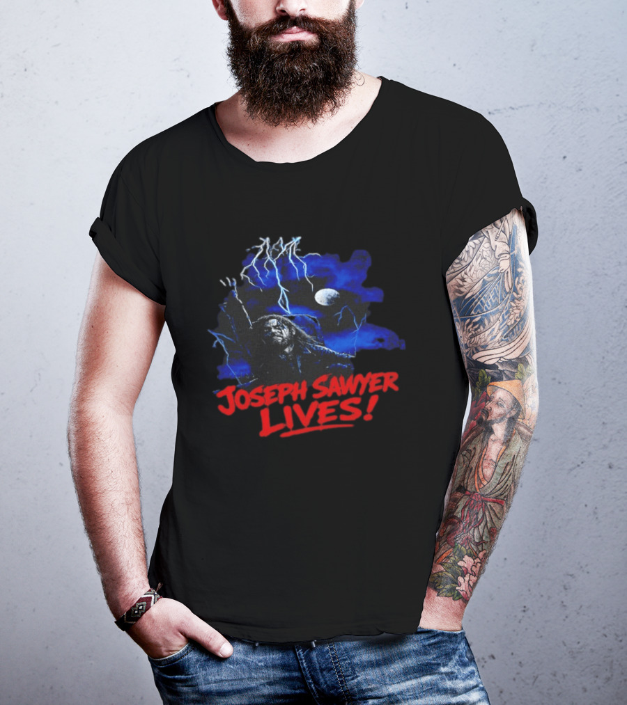 Joseph Sawyer Lives Zombie Resurrection With Lightning And Moon T-Shirt