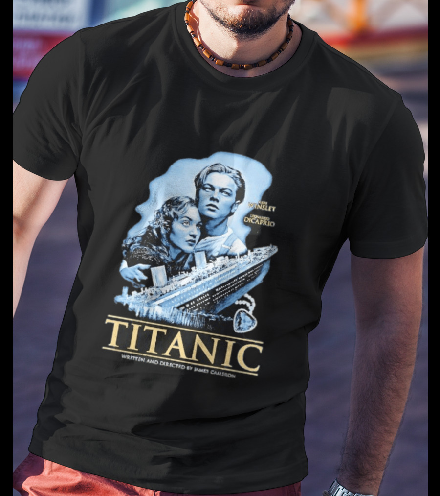 Titanic Kate Winslet Leonardo DiCaprio James Cameron Movie T-Shirt