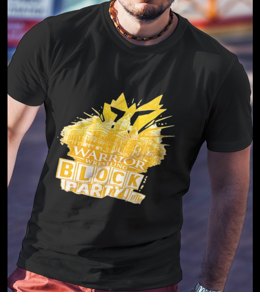 Warrior Wrestling Block Party BTM Yellow Graffiti Explosion T-Shirt