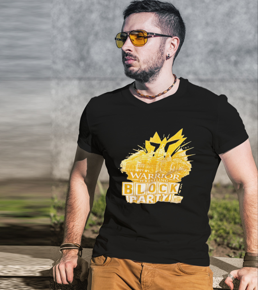 Warrior Wrestling Block Party BTM Yellow Graffiti Explosion T-Shirt