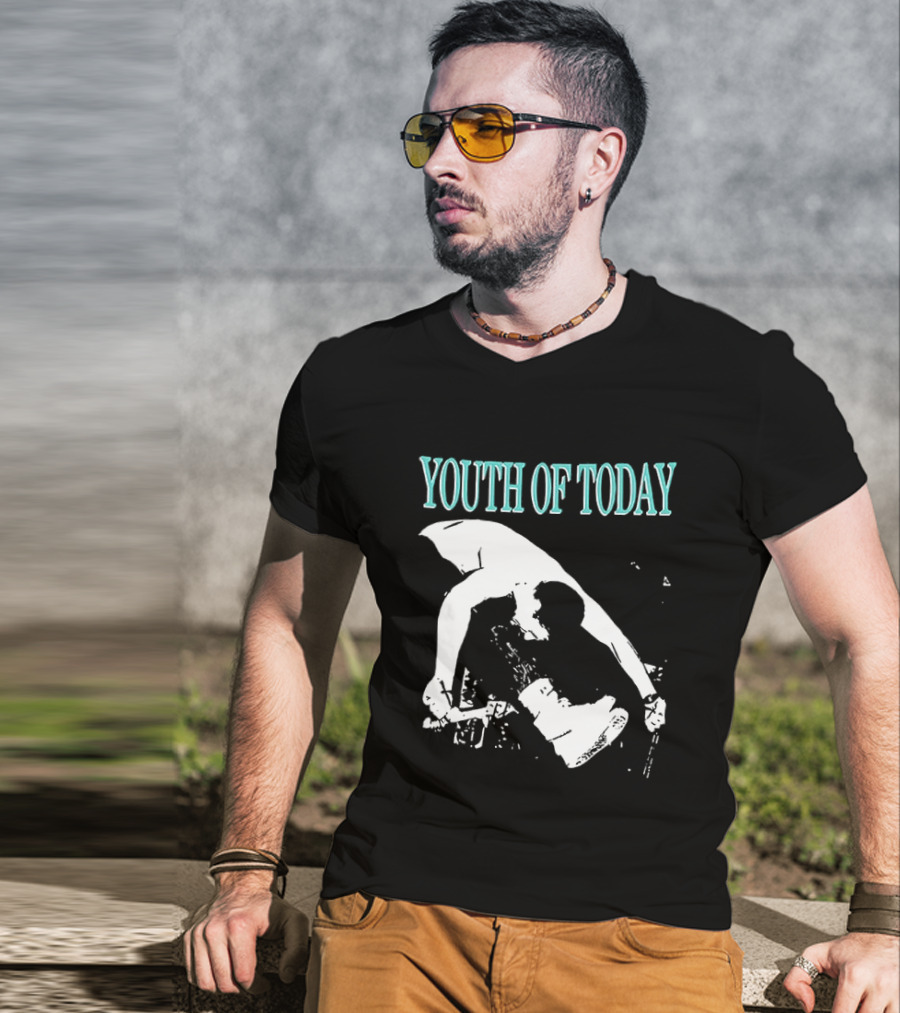 Youth Of Today Physically Strong Morally Straight Positive Youth 2 Sided Band Merch T-Shirt