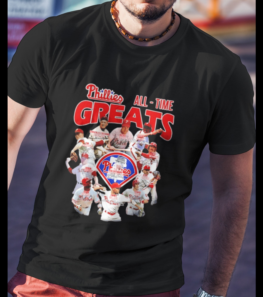 Philadelphia Phillies All Time Greats Baseball Legends Team T-Shirt