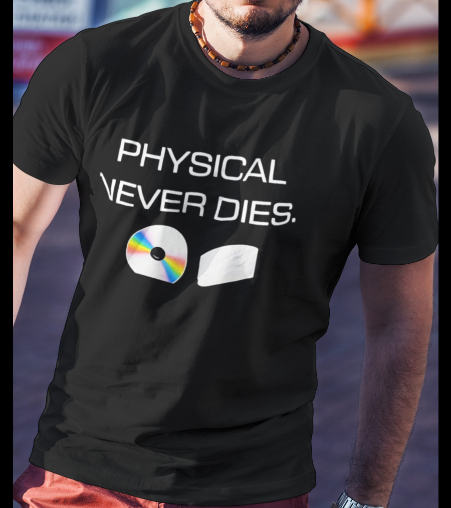 Physical Never Dies Gaming Video Games Retro Cartridge Disc T-Shirt