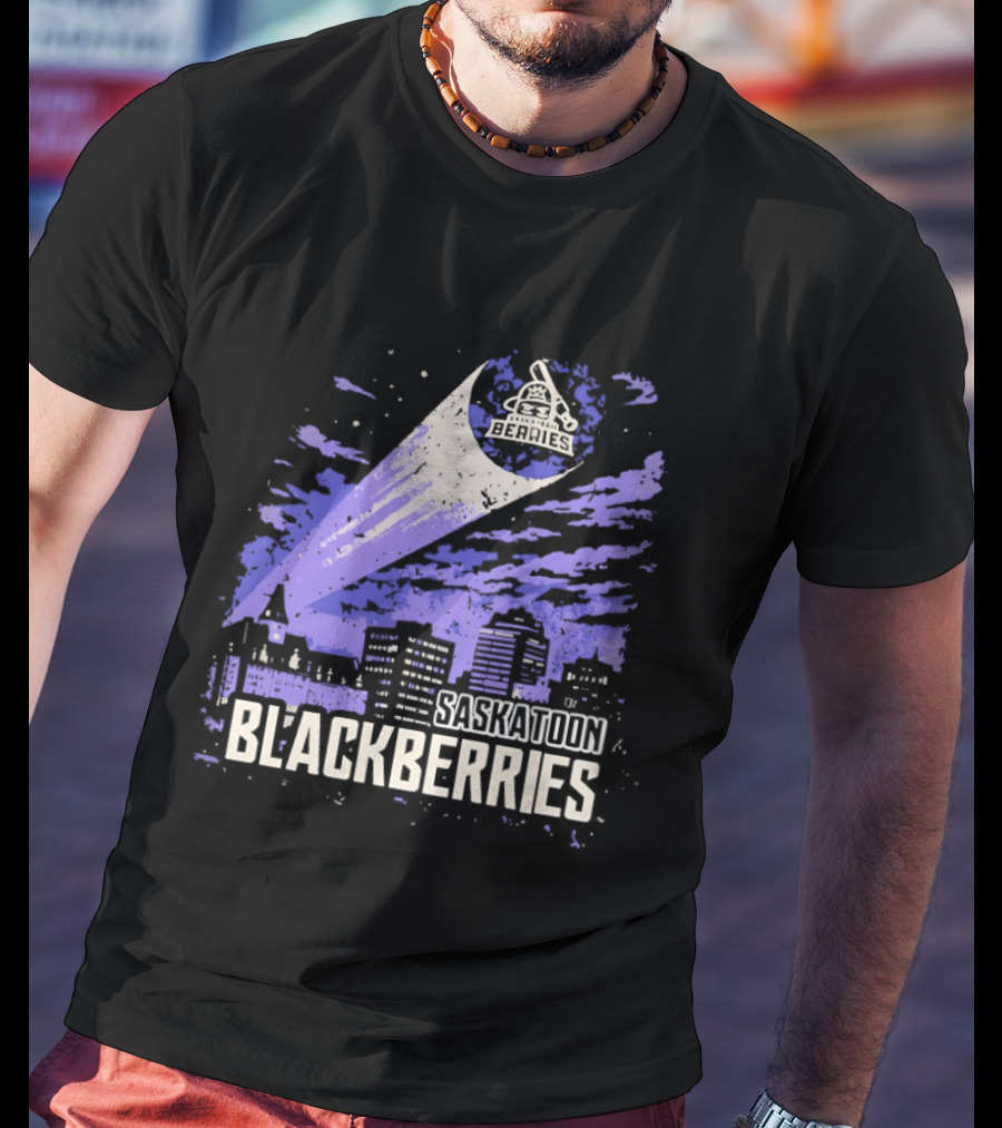 Saskatoon Blackberries Vintage Baseball T-Shirt