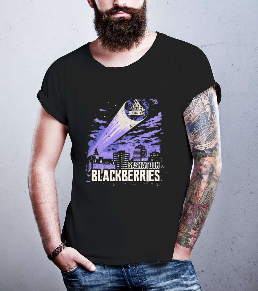 Saskatoon Blackberries Vintage Baseball T-Shirt