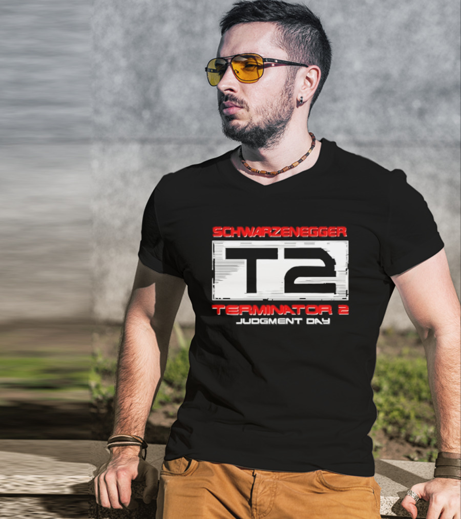 Schwarzenegger T2 Terminator 2 Judgment Day T-Shirt