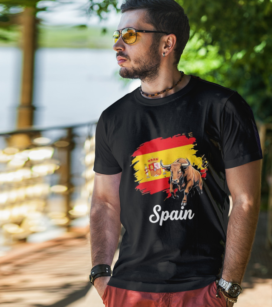 Spain Bull Flag Toro Spain Heritage Red Yellow T-Shirt