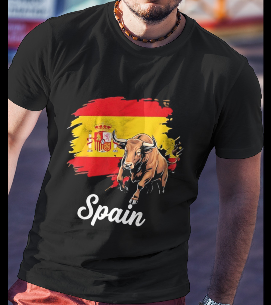 Spain Bull Flag Toro Spain Heritage Red Yellow T-Shirt