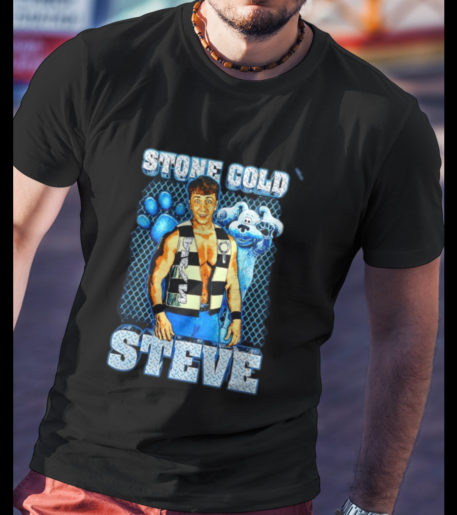 Stone Cold Steve Austin Blue Clues Mashup T-Shirt