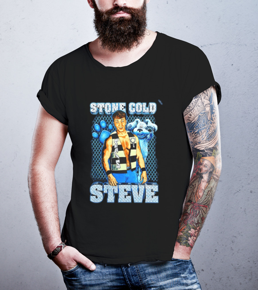 Stone Cold Steve Austin Blue Clues Mashup T-Shirt