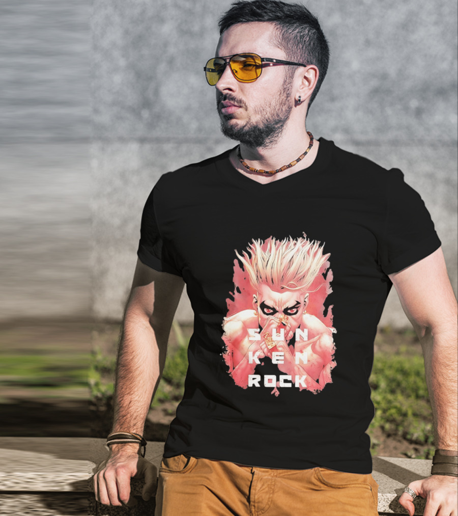 Sun Ken Rock Ken Kitano Manga Boichi Anime Intense Look T-Shirt
