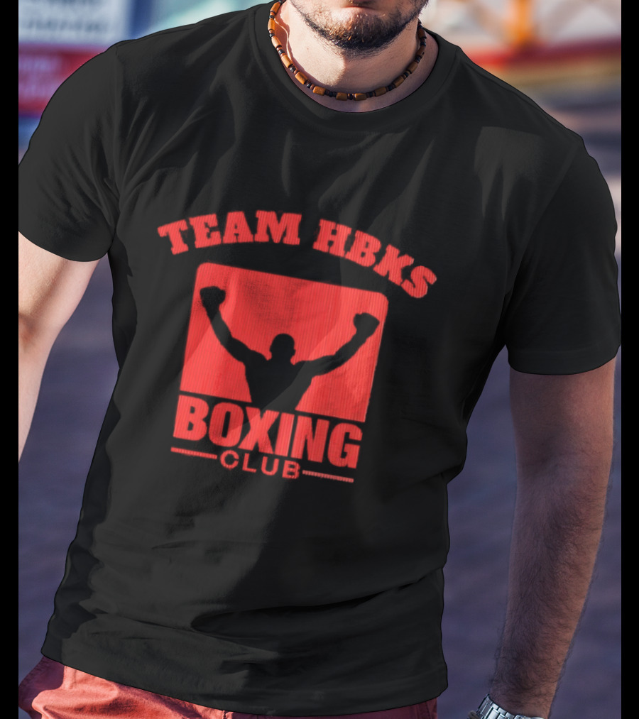 Team HBKS Boxing Club Fighter Silhouette Red T-Shirt