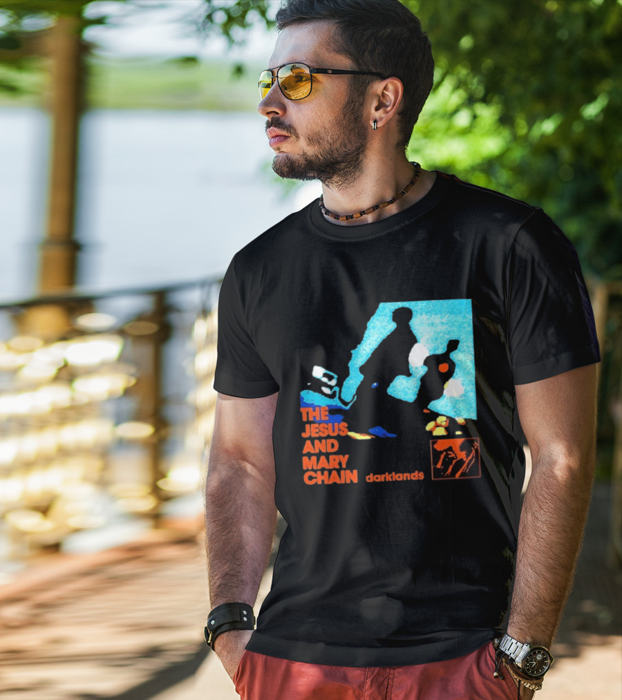 The Jesus And Mary Chain Darklands Alternative Rock Blue Black T-Shirt
