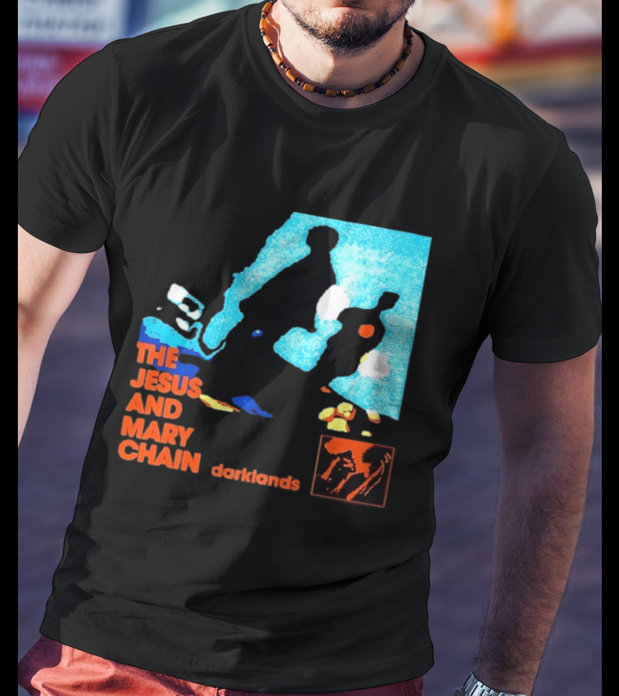 The Jesus And Mary Chain Darklands Alternative Rock Blue Black T-Shirt