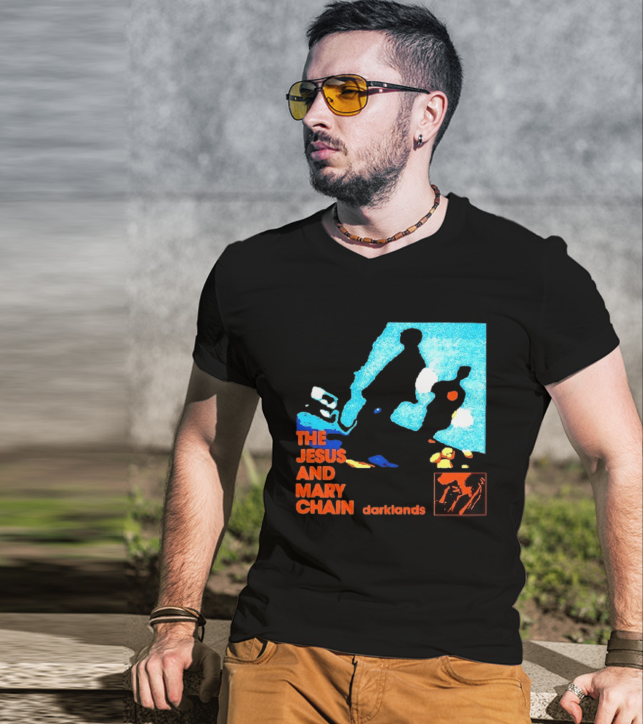 The Jesus And Mary Chain Darklands Alternative Rock Blue Black T-Shirt