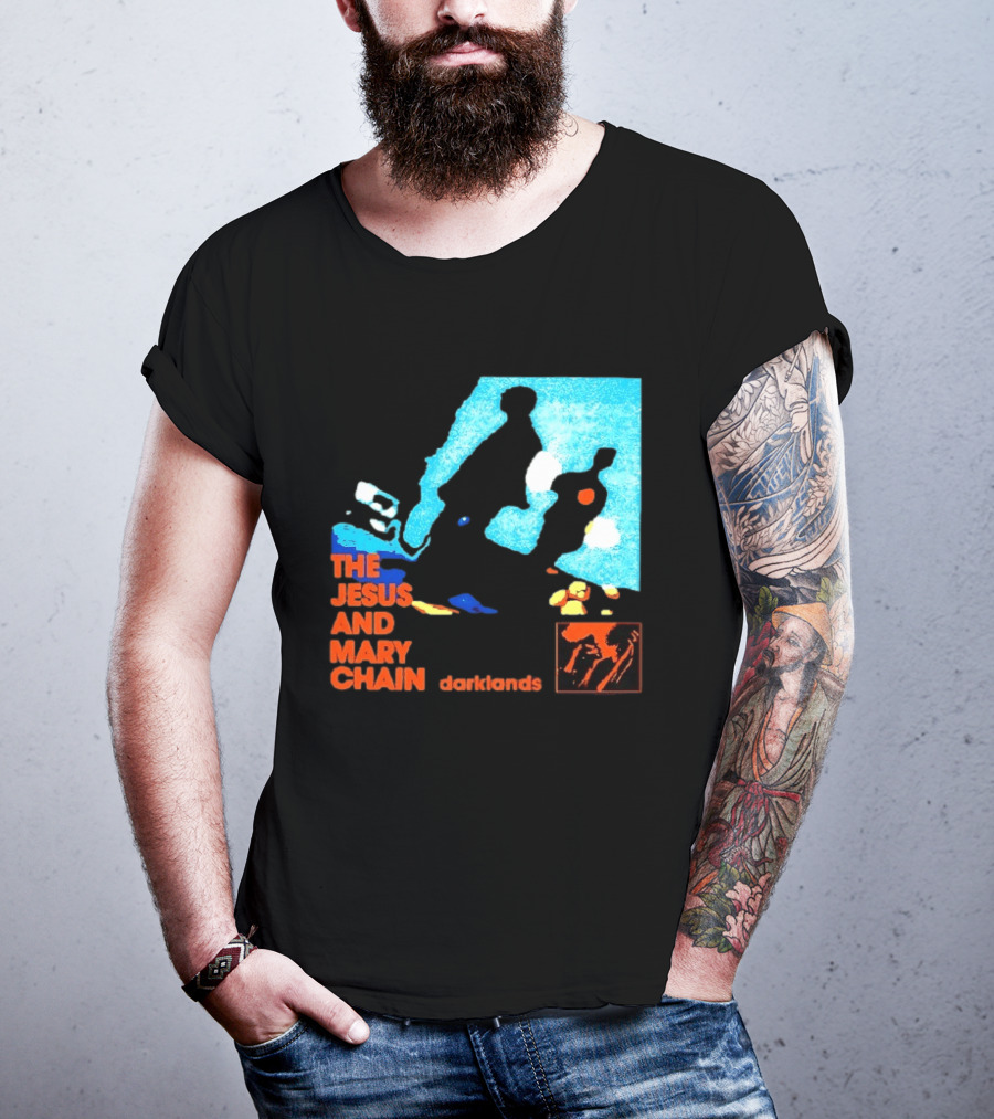 The Jesus And Mary Chain Darklands Alternative Rock Blue Black T-Shirt