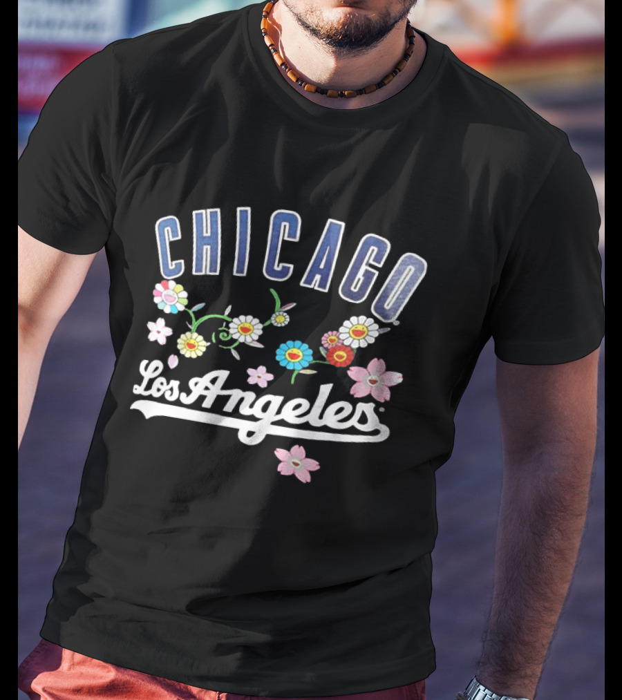 Los Angeles Chicago MLB World Tour Tokyo Series 2025 Flowers T-Shirt