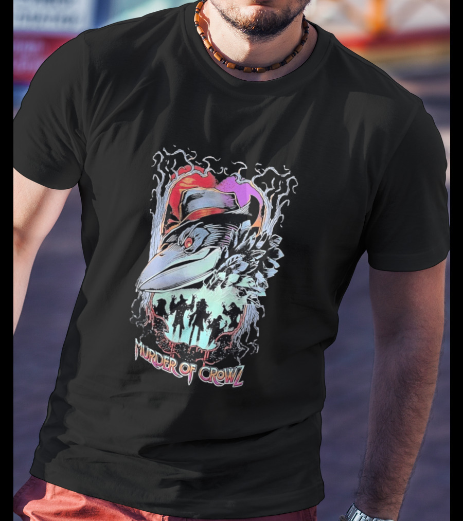 Murder Of Crowlz Gothic Raven Dark Mystical Forest Artifacts T-Shirt
