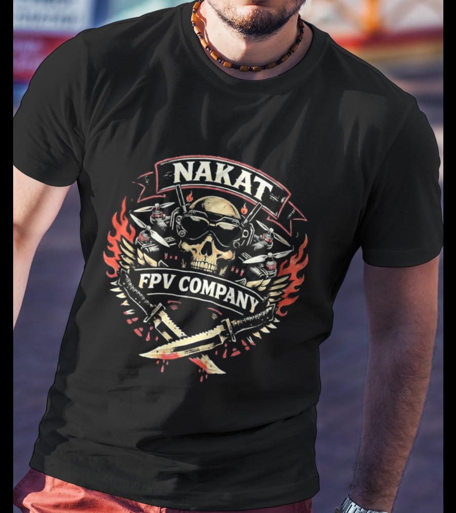 Nakat FPV Company Skull Daggers Flame T-Shirt