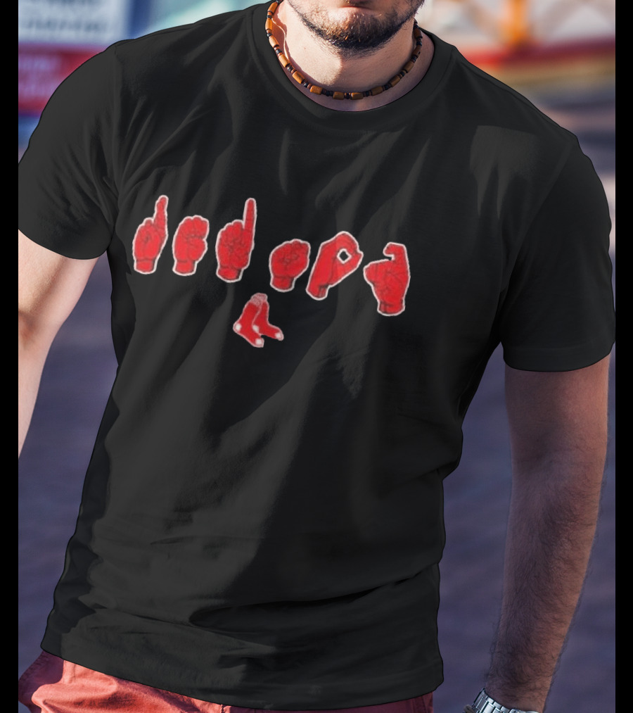 Original Boston Red Sox ASL Hand Sign Baseball Team T-Shirt